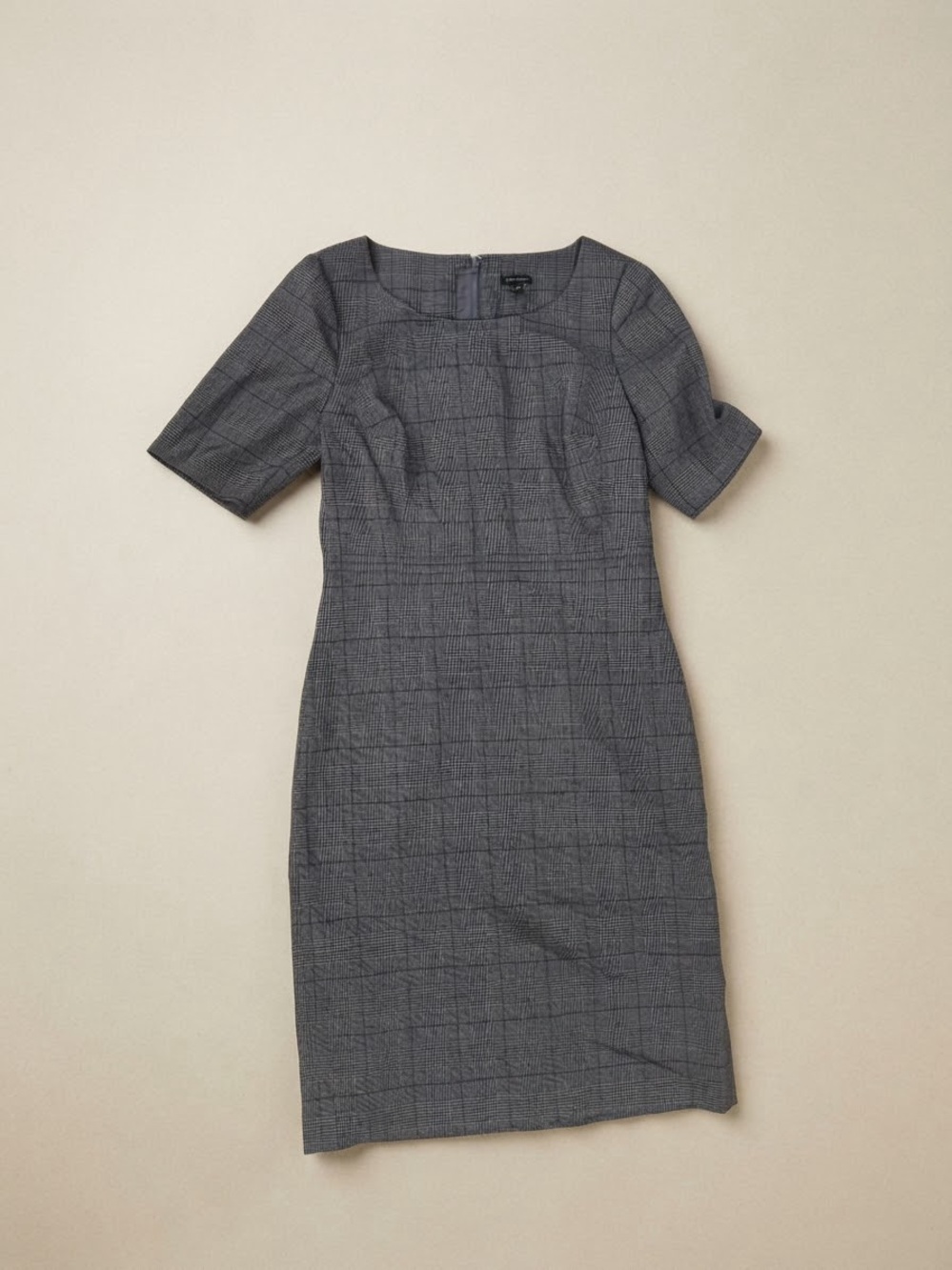 Dark Academia Dark Romance Plaid Glen Check Editorial Midi Dress Size 4